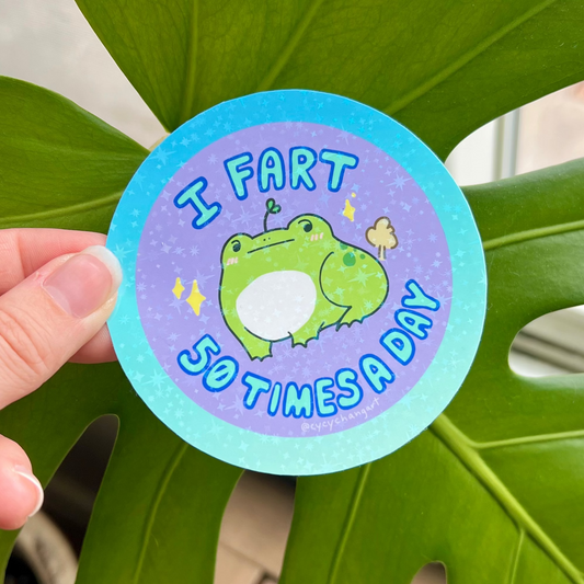 Farting Frog Sticker