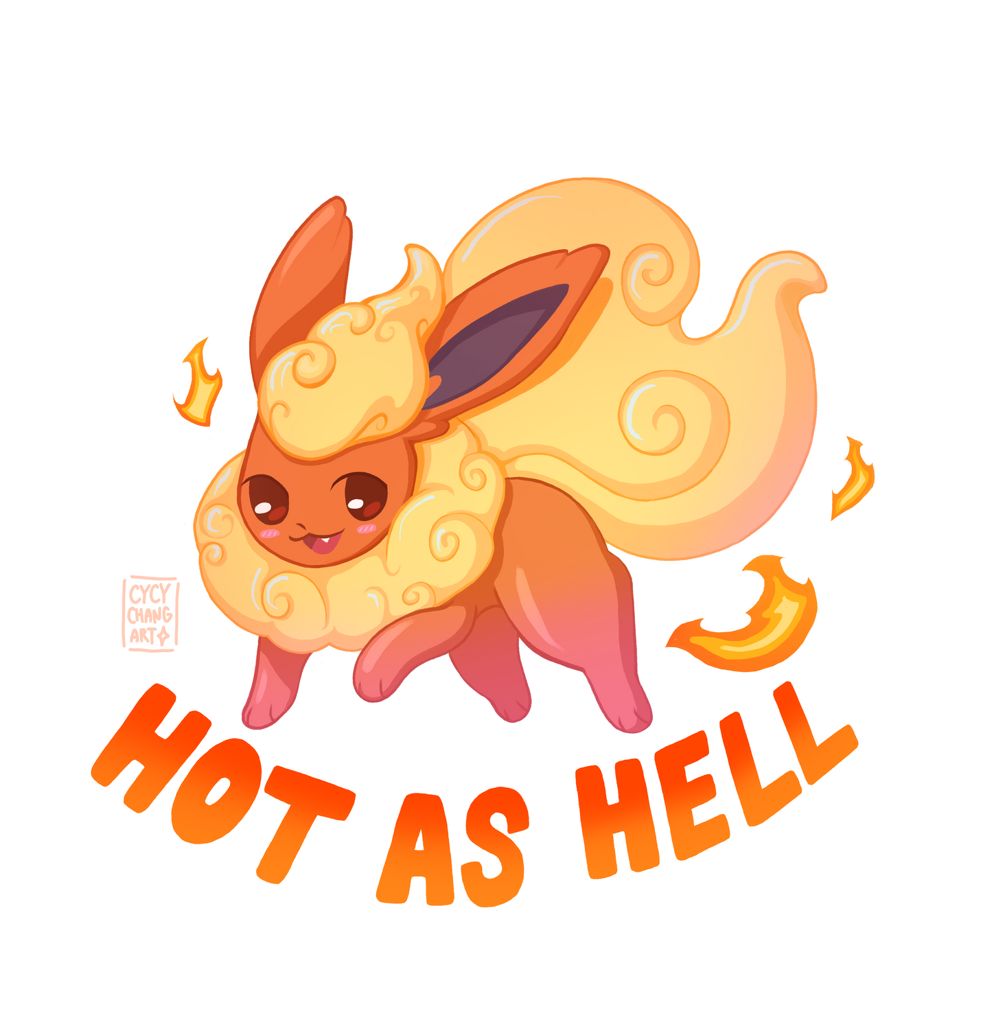 Flameon Sticker