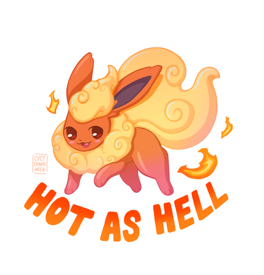 Flameon Sticker