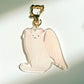 White Cat Angel Charm